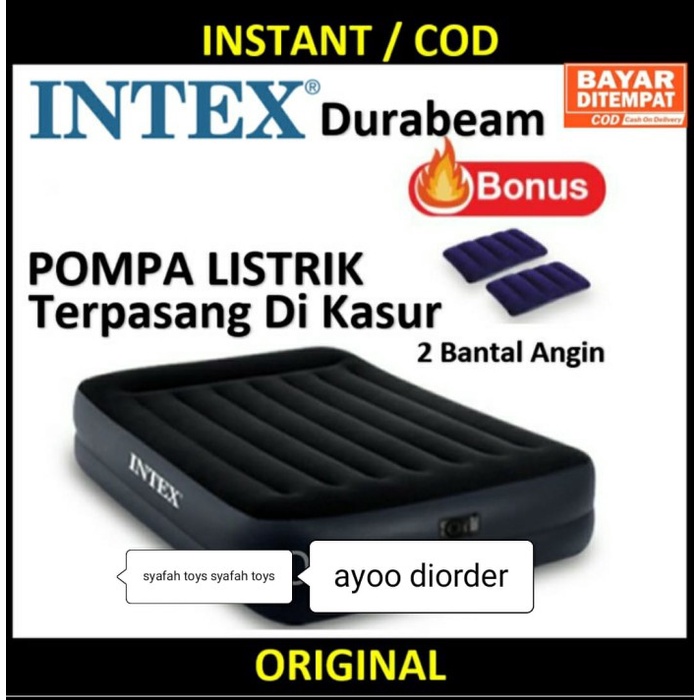 Intex Kasur Angin - Kasur Intex Durabeam Rest Raised Airbed Original