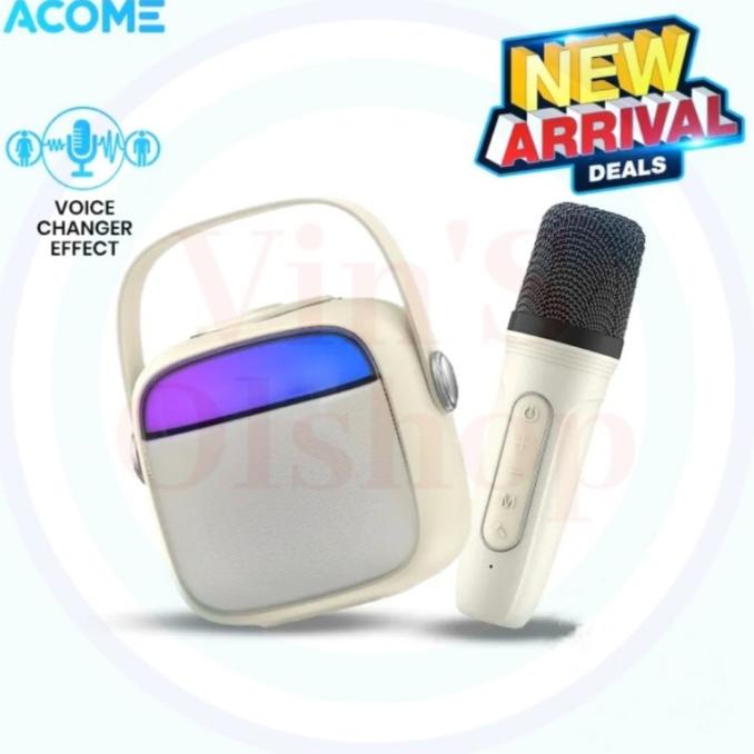 Speaker Bluetooth Karaoke Acome A9 RGB + Mic Karaoke Wireless