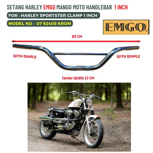 SETANG HANDLEBAR HARLEY TRACKER 1 inch EMGO MONGO MOTO 07 92405 KROM