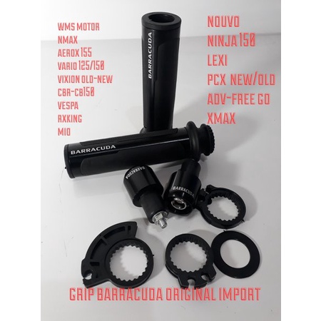 hanfat barracuda grip universal semua motor handgrip ninja 250-r25-CBR250-R15-vixion-cb150-nmax-vari