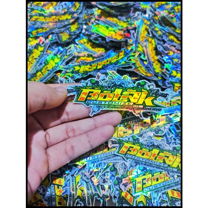 

GRATIS ONGKIR CUSTOM STICKER VINYL HOLOGRAM A3 GLOSSY LAY PROJECT !!!!!