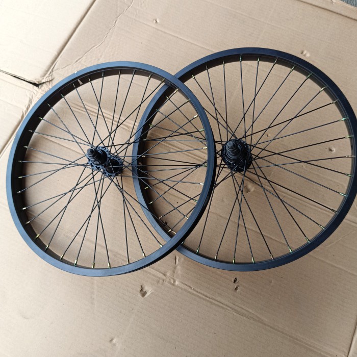 Promo Wheelset Velg Jadi Sepeda 20 Bmx Lipat Minion Single Drat