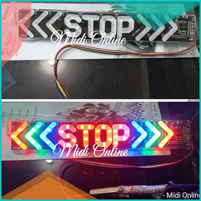 Lampu Stop Plus Sein - Lampu Rem Belakang logo STOP - Lampu LOGO STOP