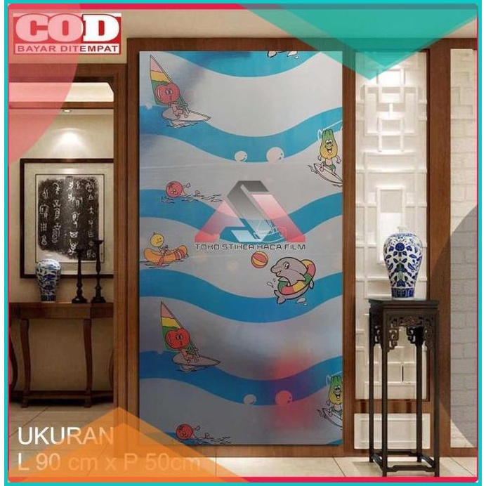 Sticker Stiker Kaca Jendela Motif Lumba Lumba 16novz3 parts