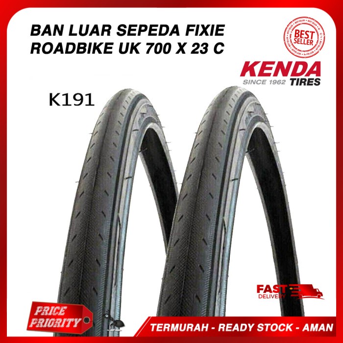 BAN LUAR KENDA 700 X 23C BAN LUAR SEPEDA FIXIE ROADBIKE 700 ROADBIKE ORIGINAL