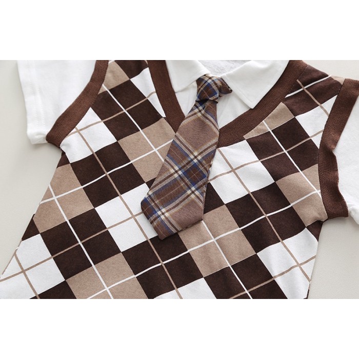 Baju Anak Model Vest School Boy & Girl Lucu Ala Korea 6 Bulan -5 Tahun Ocacaca_Ready