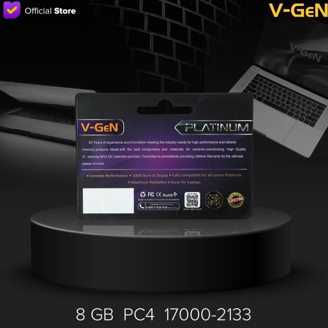 V-Gen Sodimm Ddr4 8Gb 2133Mhz Pc-17000 Ram Laptop 8 Gb 2133 Mhz Vgen