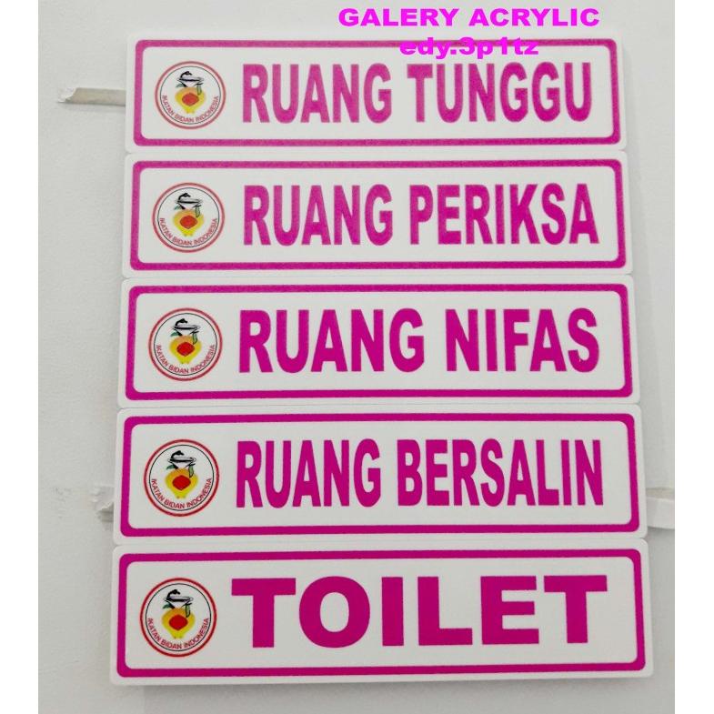 

Flash Sale - Sign Board Acrylic Sign Label Acrylic Papan Nama Ruangan 5x20 Custom Elegan