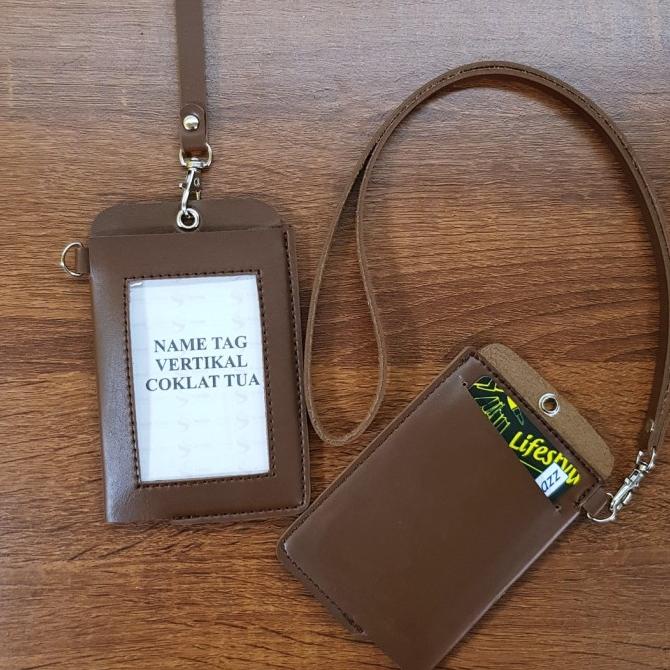 

ID CARD HOLDER KULIT NAME TAG GANTUNGAN NAMA DOMPET KARTU AR40