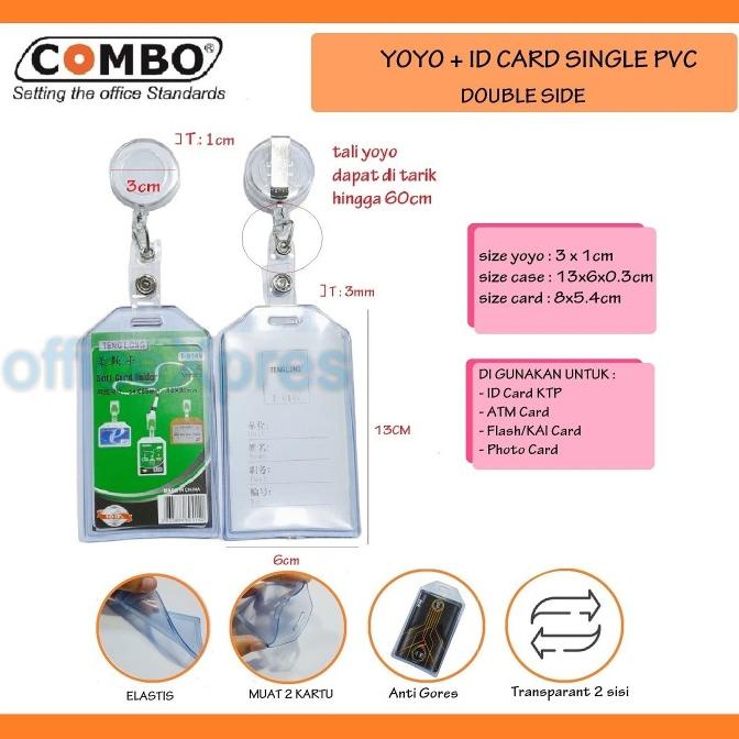 

Gantungan Yoyo + Softcase ID Card / Name Tag Ujian ID Yoyo Transparan