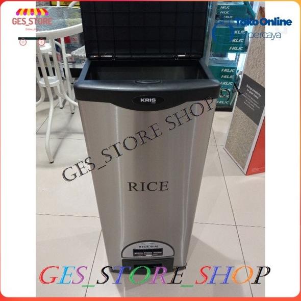 KRIS TEMPAT BERAS 30 LTR/RICE BOX 30 LTR STAINLESS STEEL VVNAMELA812