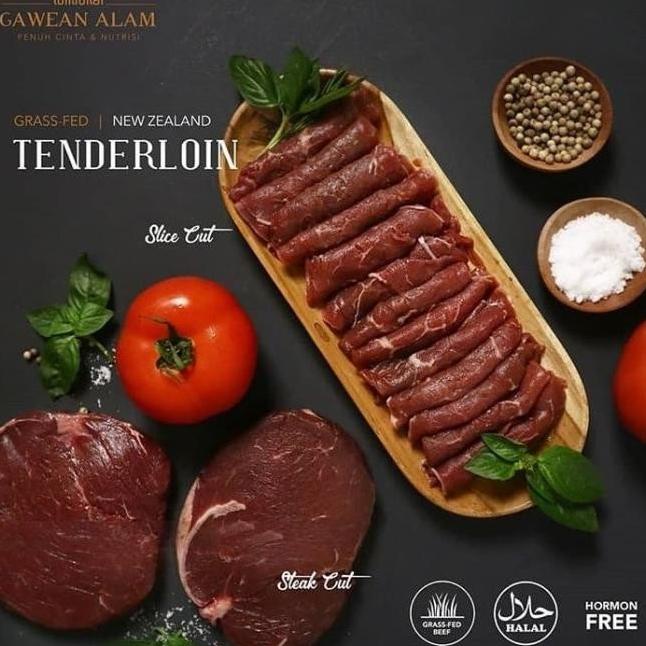 

TERBARU NZ GRASS-FED TENDERLOIN - DAGING SAPI TENDERLOIN - SLICE CUT TESSAANDRI