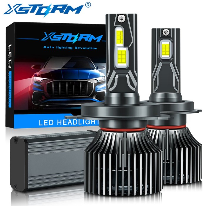 Xstorm Lampu Depan Mobil 120w H7 Led Canbus 22000lm High Power Turbo