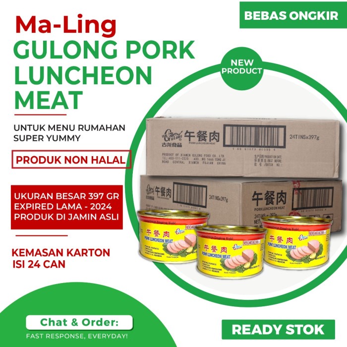

MALING GULONG - Pork Luncheon Meat 397gr - NON HALAL - KARTON