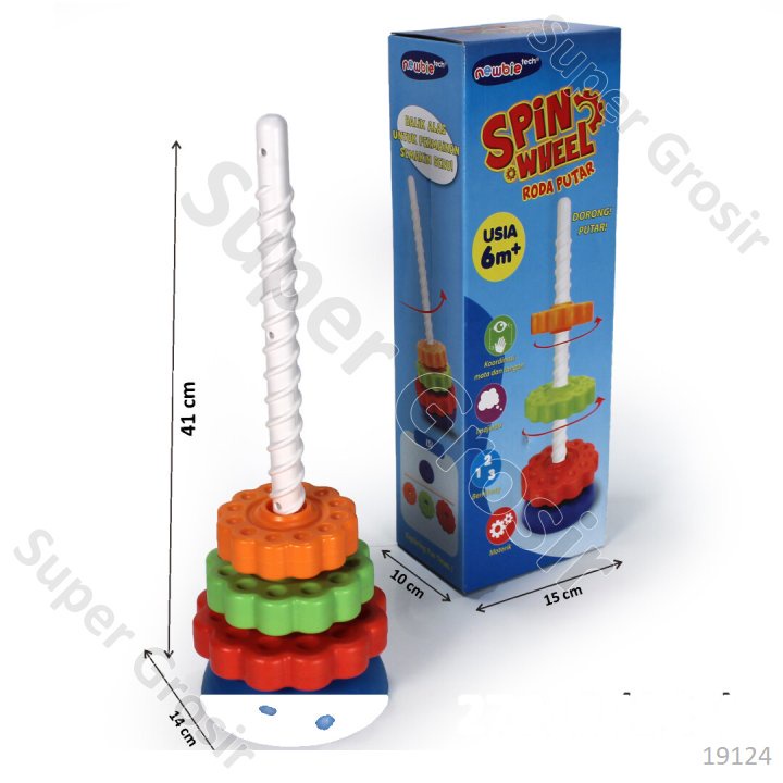 Mainan Anak Mainan Edukasi Spin Wheel Roda Putar Spin Wheel 7 Roda Spin and Stack Box 7 susun