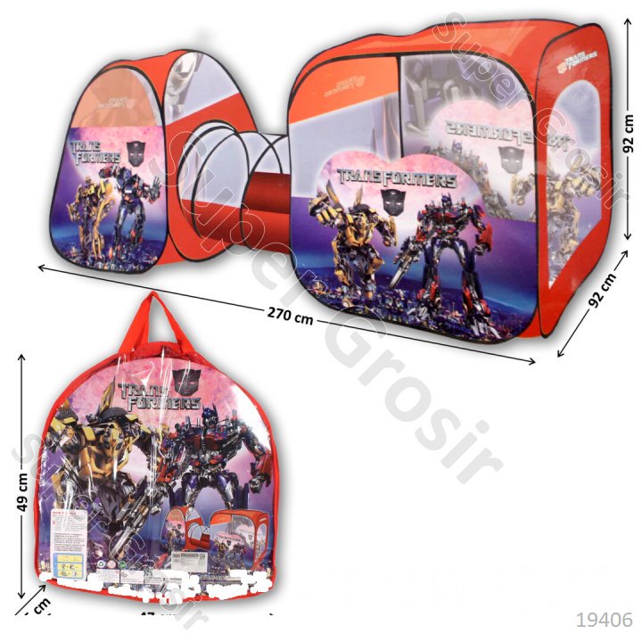 Mainan Anak Tenda Anak Terowongan Tenda Double Terowongan Gambar Transformers