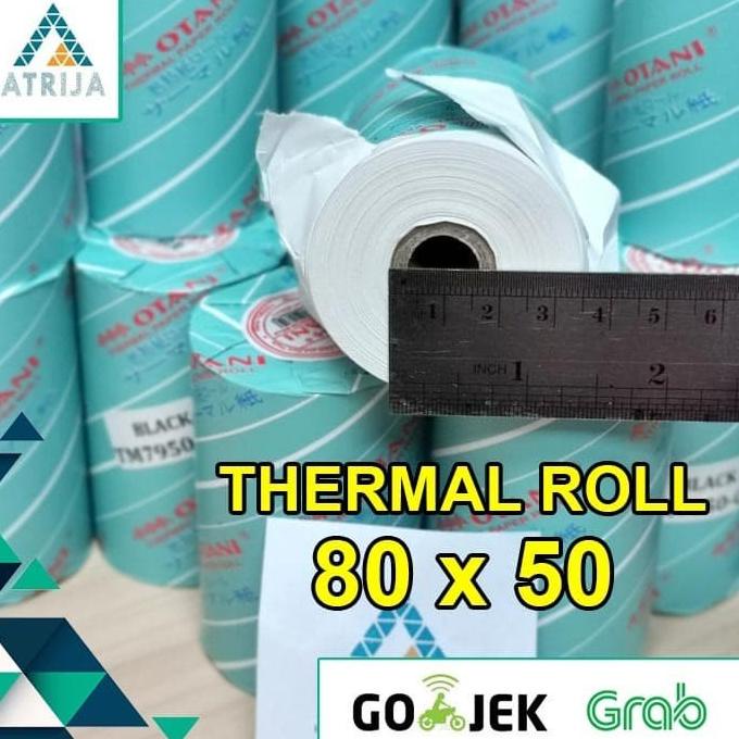 

1 BOX (100 Pcs) Otani 80x50 Kertas Kasir Struk Thermal Roll 80 x 50