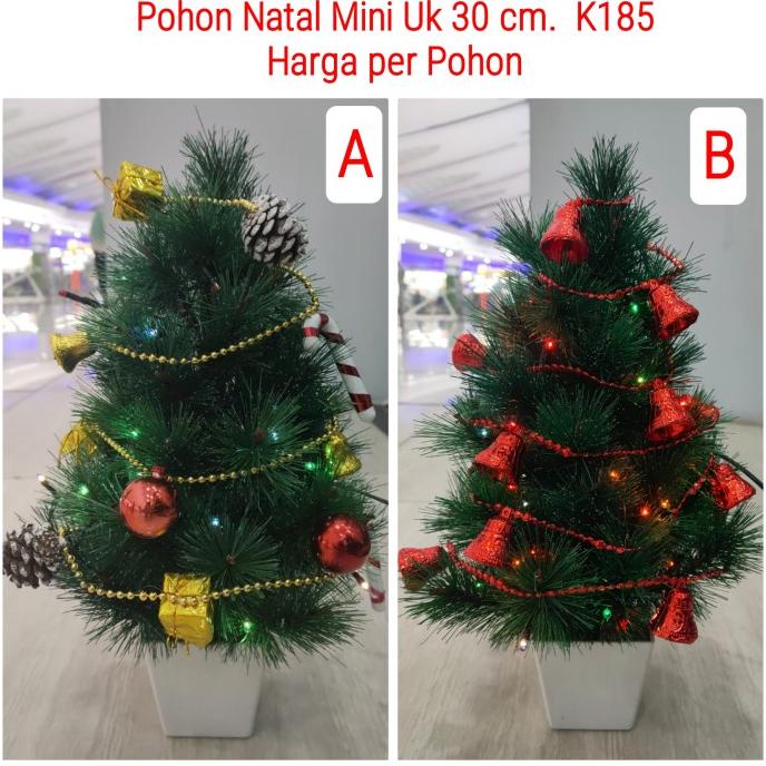Pohon natal mini kecil paket aksesoris lampu pohon natal christmas
