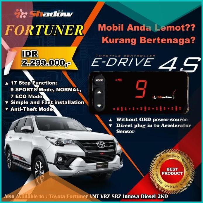 Piggyback ECU SHADOW ADVANCE 4S Fortuner VNT VRZ SRZ Innova Diesel 2KD