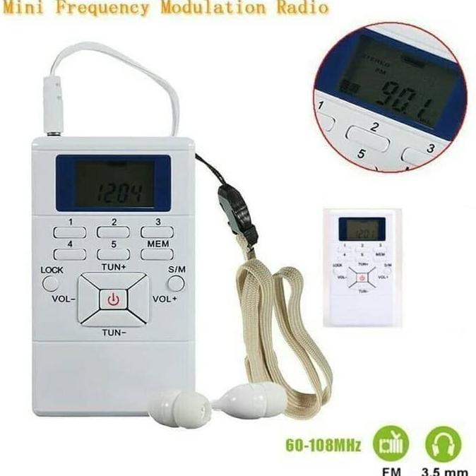 Radio Mini FM Digital Receiver DSP Plus Earphone - Radio FM Receiver