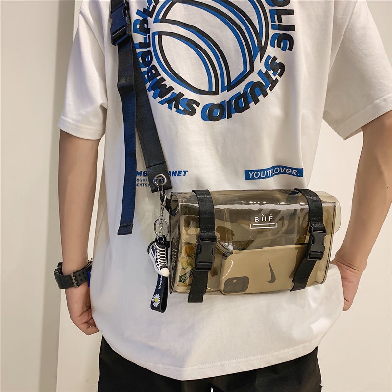 Tas Selempang Pria Tas Kecil Merek Fashion Tas Bahu Transparan