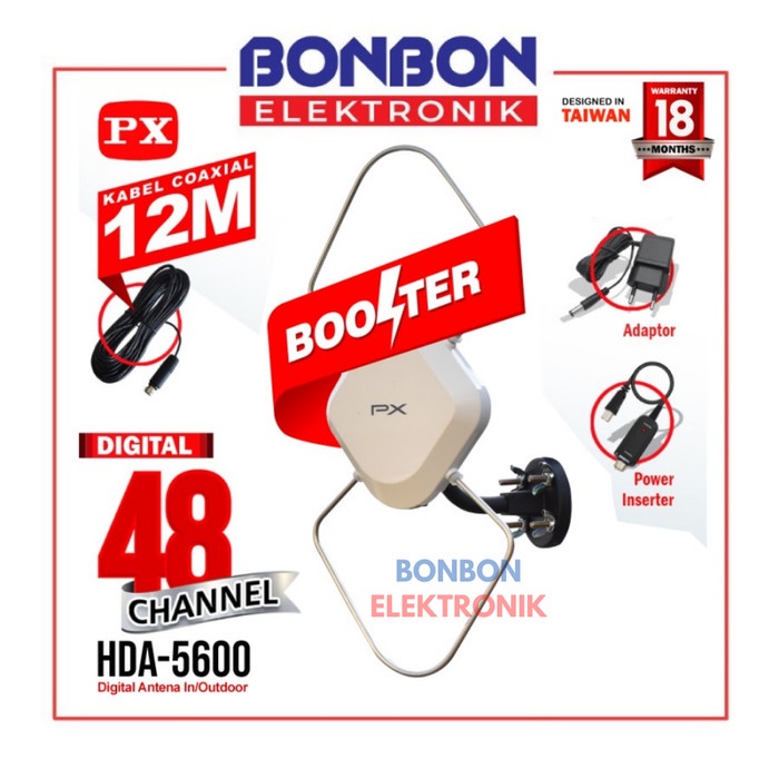 PX ANTENA TV INDOOR/OUTDOOR ANTENA DIGITAL ANALOG HDA-5600/ HDA5600