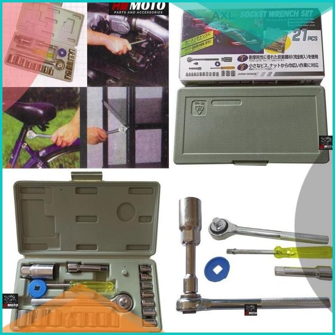 Kunci Sok Set AXL / Socket Wrench Set 21 pcs VPR/Socket wrench set AXL
