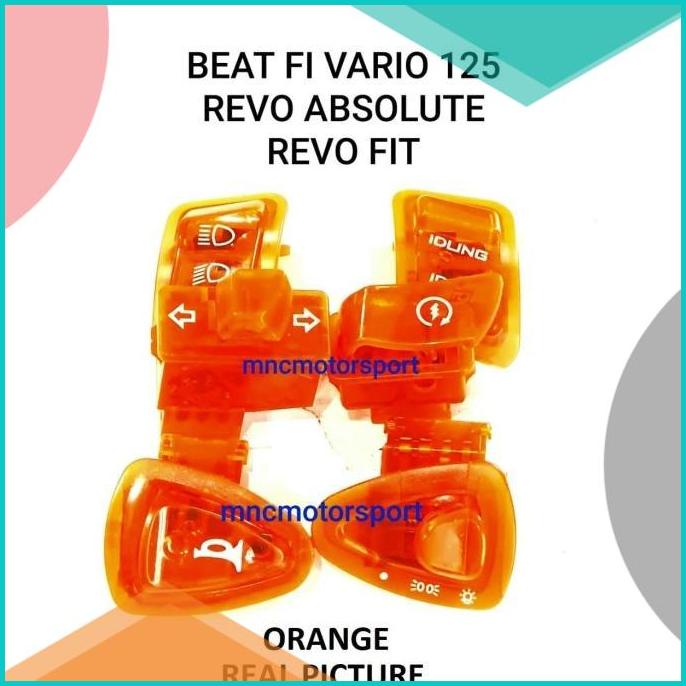TOMBOL SAKLAR BEAT FI REVO ABSOLUTE VARIO 125 ORANGE TRANSPARAN 16novz