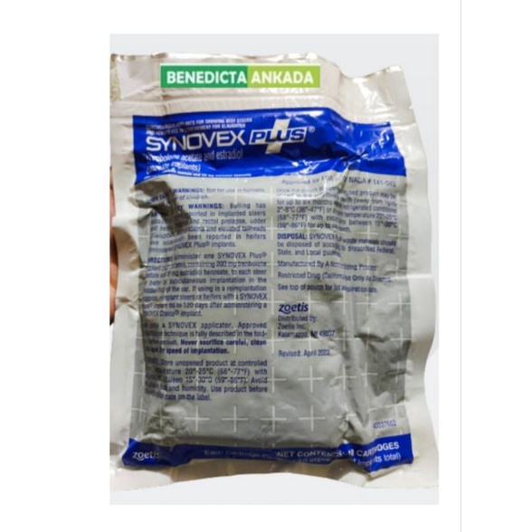 Implan Synovex - Plus (1 Pak isi 100 dosis)