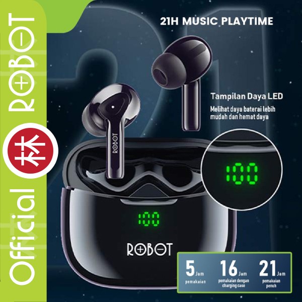 Robot Airbuds T30 Plus Tws Wireless Earphone Original Bt 5.3 New T30 Ready