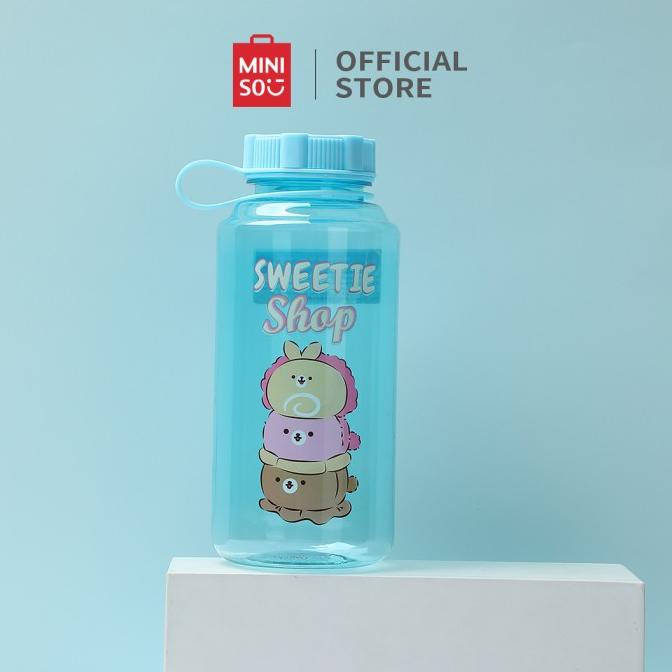 MINISO Botol Minum Air Dingin Plastic Botol Air Besar Botol Minum 1L