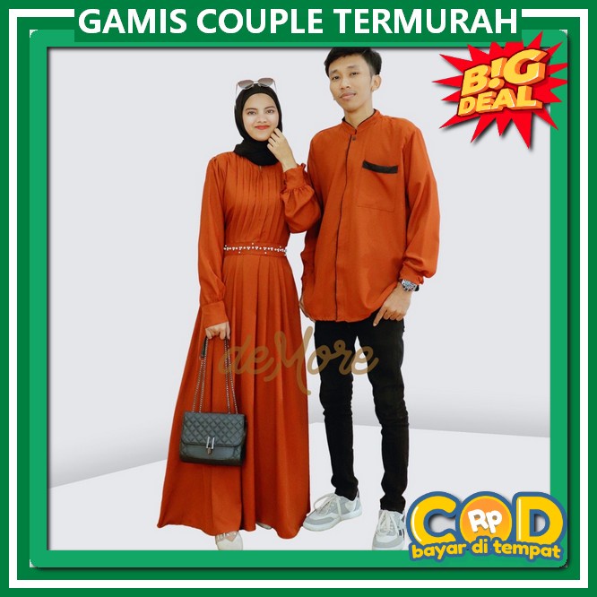 Baju Couple Pasangan Kekinian Gamiz Murah Gsmis Lebaran Gamis Kapelan Keluarga Terbaru 2024 Gambis M