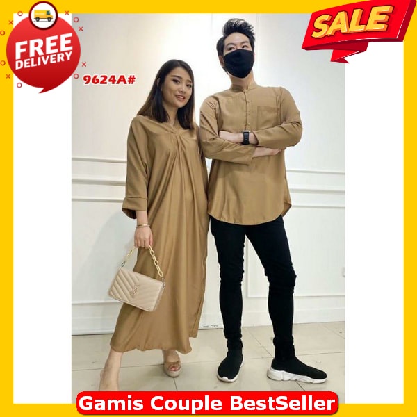 Gamus Kopel Raya Pasutri Murah Impor Baju Couple Pasangan Lebaran 2024 Bju Muslim Wanita Terbaru Bju