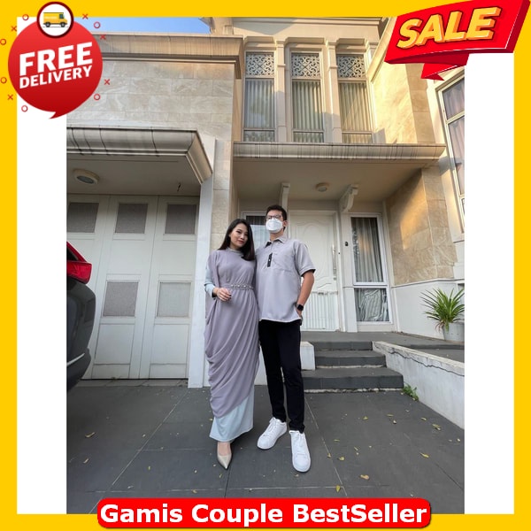 Bju Gumus Kauple Suami Iatri Kekinian Baju Lebaran Couple Keluarga 2024 Gamus Kopel Raya Pasutri Mur
