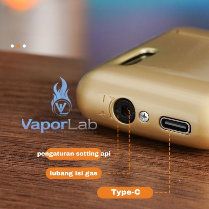 Korek Api Bara Gas Torch Metal Led Electric Ignite Lighter Gift Box