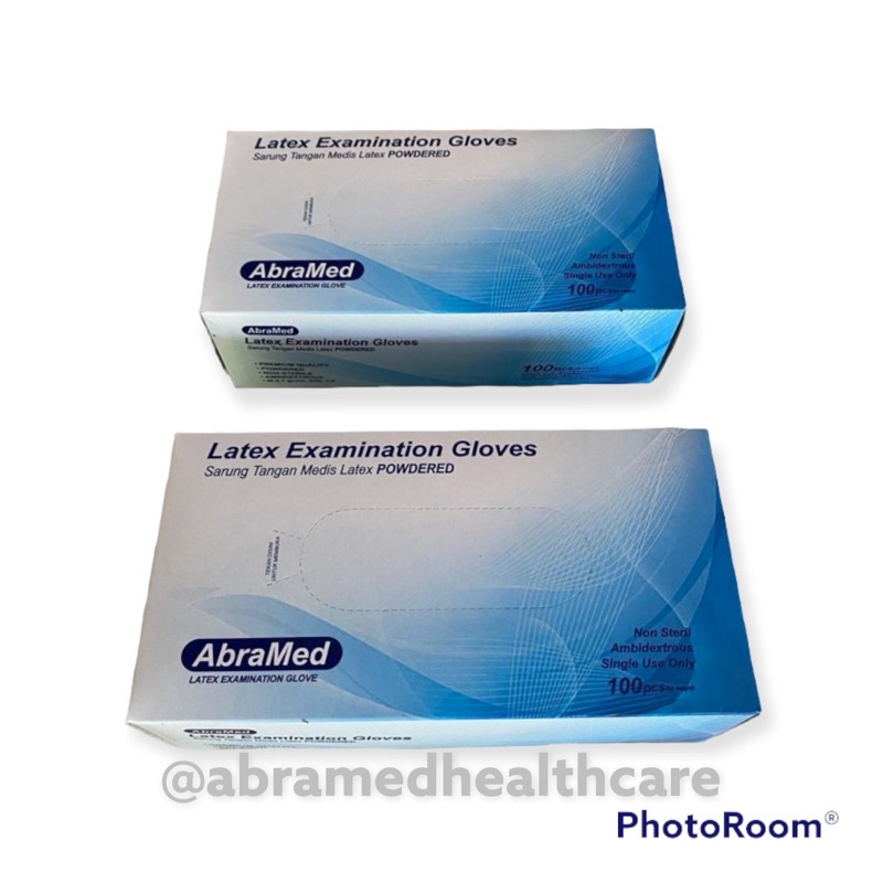 Sarung Tangan Latex Medis Isi 100 Pcs Abramed Akd Kemenkes Ri