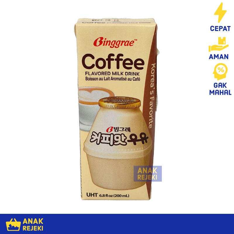 

Binggrae Coffee Kopi Korea 200ml - Susu UHT Kopi Milk Drink Bingre Bingrae