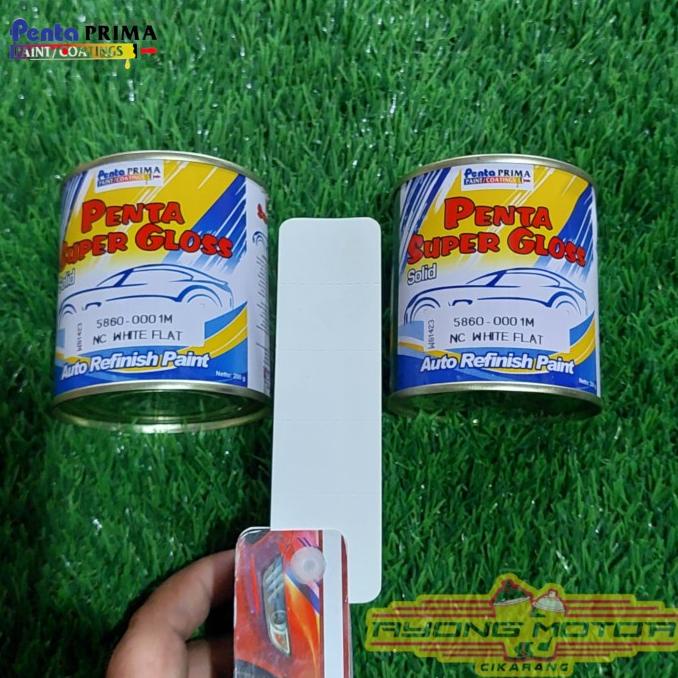 Cat Penta Super Gloss/Cat Duco 0001M NC White Flat 0,2Kg (Putih Doff)