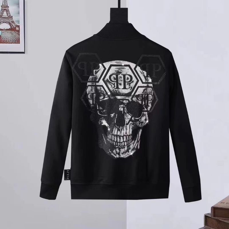jaket pp cowok jacket bomber pria philipp plein sleting zipper import