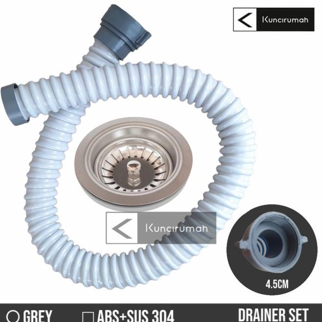 1 Set Selang Pembuangan Cuci Piring + Afur Sink Model Elite & Modena