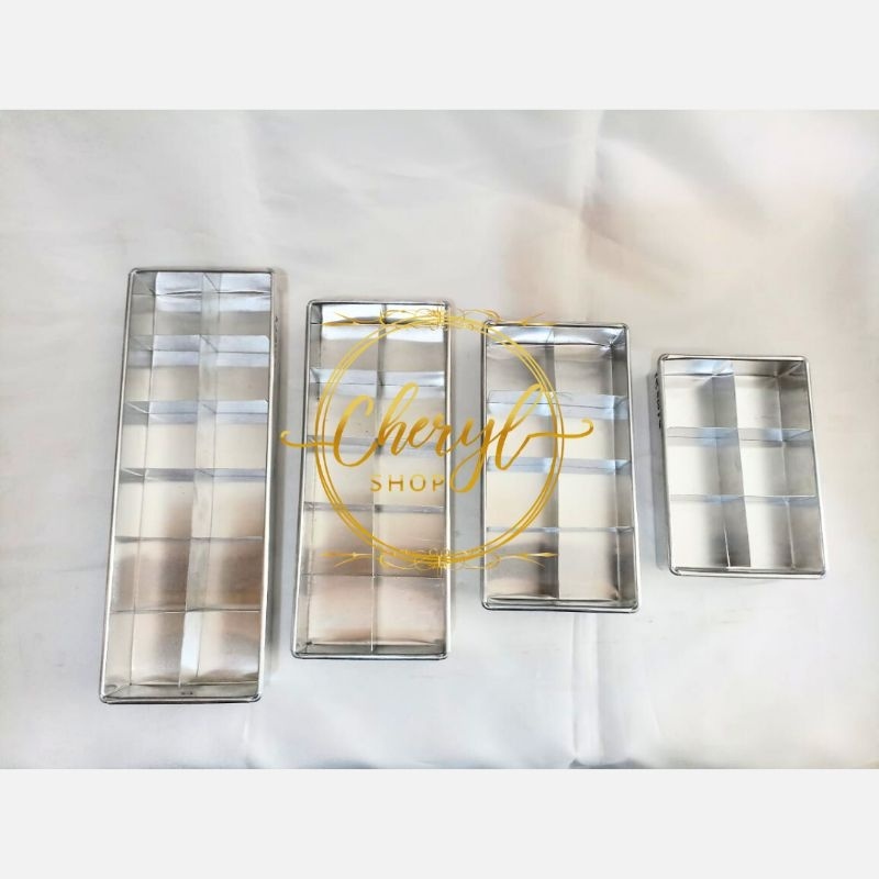 FYQ CETAKAN ALUMUNIUM BROWNIES SEKAT UK 15X10X4 CM # 20X10X4 CM # 25X10X4 CM # 30X10X4 CM / LOYANG