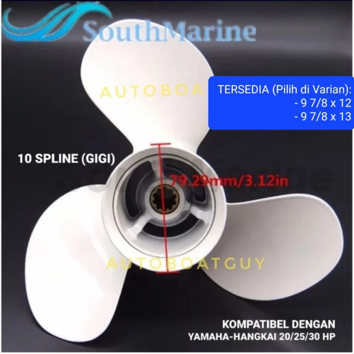 Ready Propeller / Baling / Kipas Mesin Tempel Yamaha 20 - 25 -30 Pk / Hp