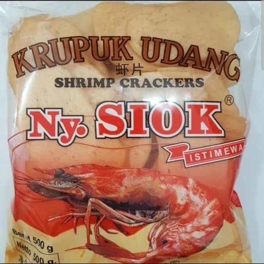 

Kerupuk - Kerupuk Udang Nyonya Siok Oval Berat 500Gr Perbungkus