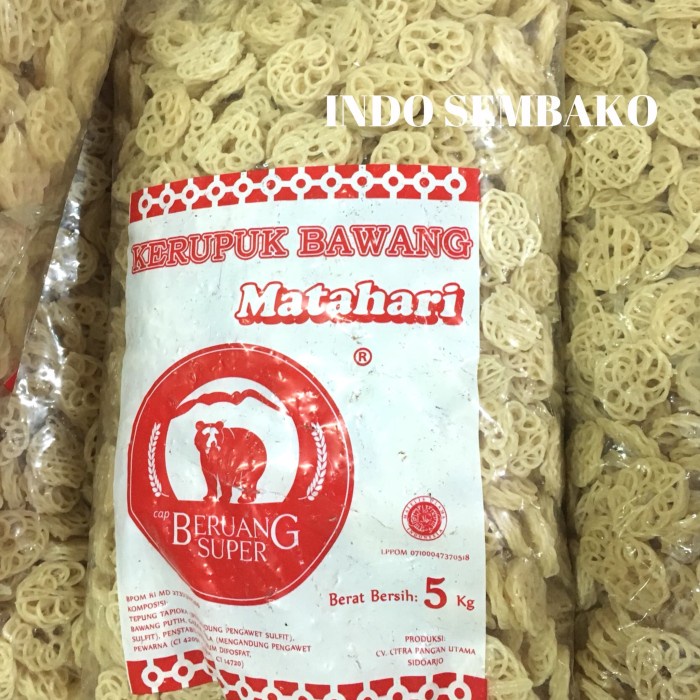 

Kerupuk - Kerupuk Matahari Panda Putih Kecil 5Kg / Krupuk Matahari Putih Beruang