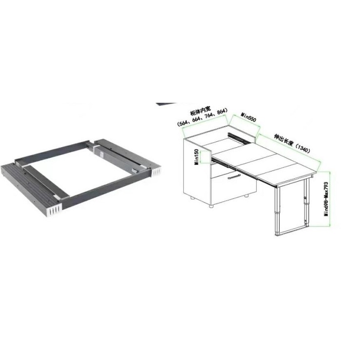 Terbaru Table Extending Rel Extendable Table Full Out Meja Tarik 8004 Promo Terlaris