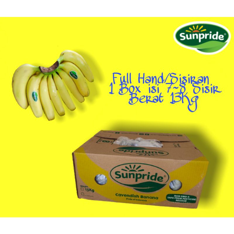 

Pisang Cavendish Sunpride Sisiran Per Box