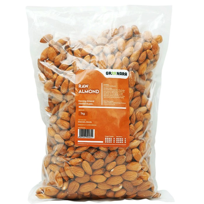 Kacang - Kacang Almond Mentah 1Kg / Raw Almond