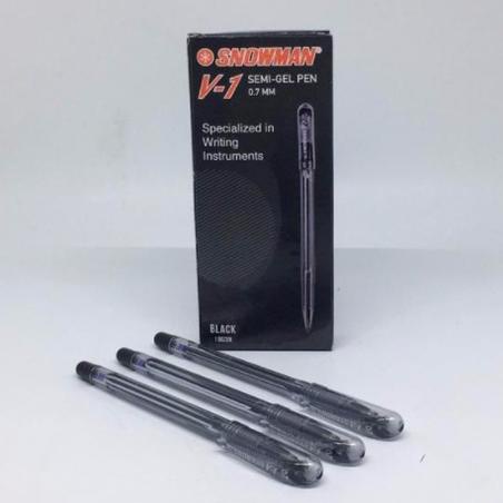 

PULPEN SEMI GEL PEN SNOWMAN V-1 BOLPEN MURAH HITAM BLACK V 1 GROSIR GELPEN ATK KANTOR ASLI BOLPOINT V1 MURAH ORIGINAL