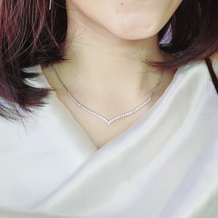 Kalung Nagita/Aurel Serut Linea(Lotus)Emas Merah Kadar 375/8K