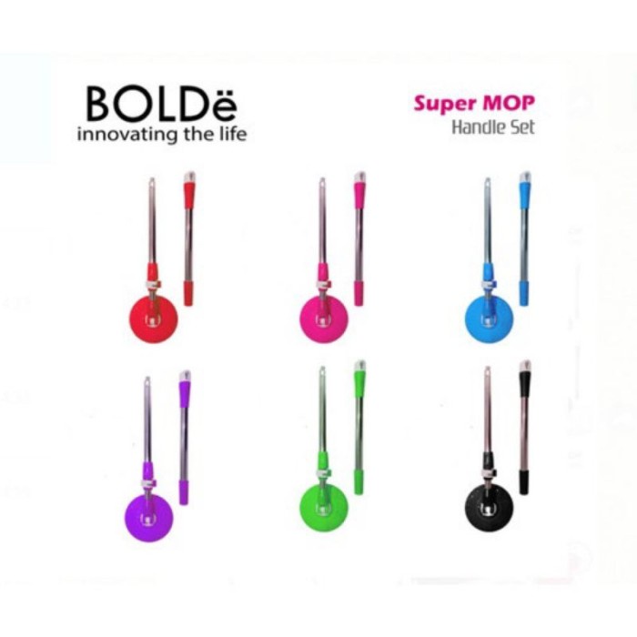 Bolde Refill Handle Set Bolde Supermop Gagang Tongkat Sodok Pel Bolde